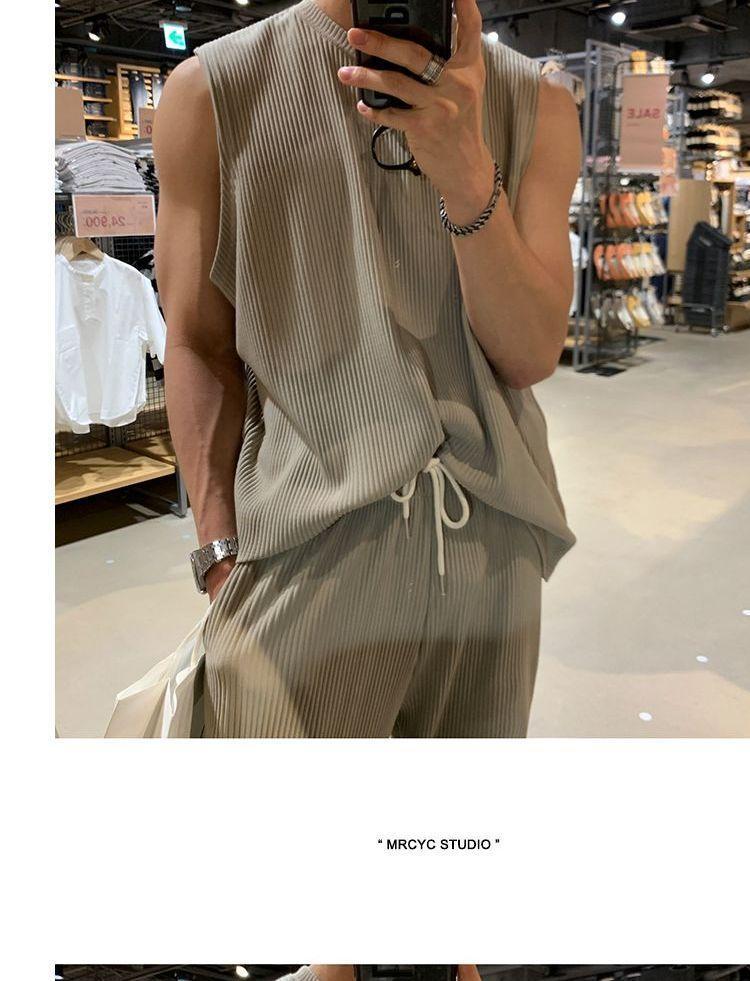 Plain Tank Top / Sweatpants Product Image