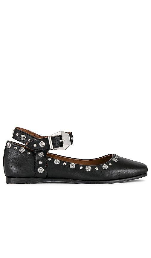 Free People Mystic Studded Leather Ankle Wrap Ballet Flats Product Image