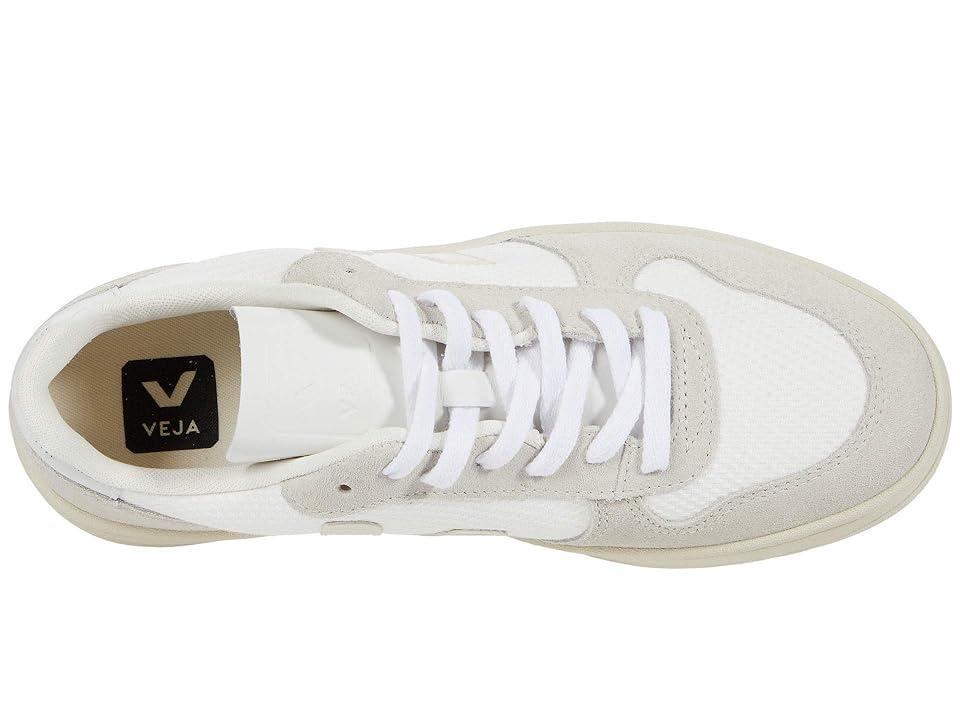 V-10 Mixed Leather Low-Top Court Sneakers Product Image