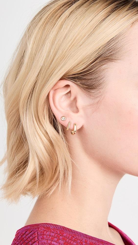 Zoe Chicco 14k Simple Gold Hinged Huggies | Shopbop Product Image