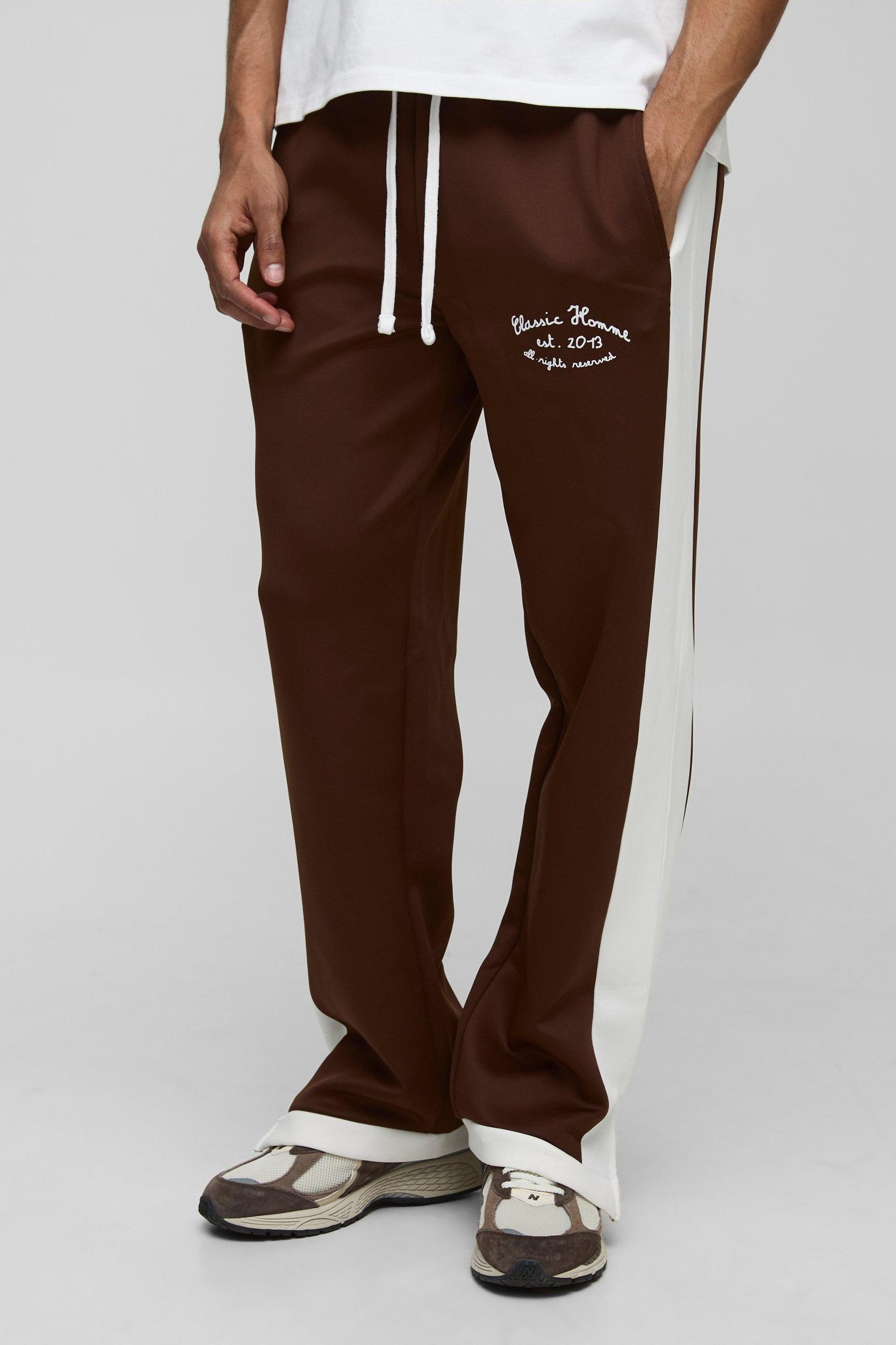 Relaxed Homme Side Stripe Tricot Sweatpants | boohooMAN USA Product Image