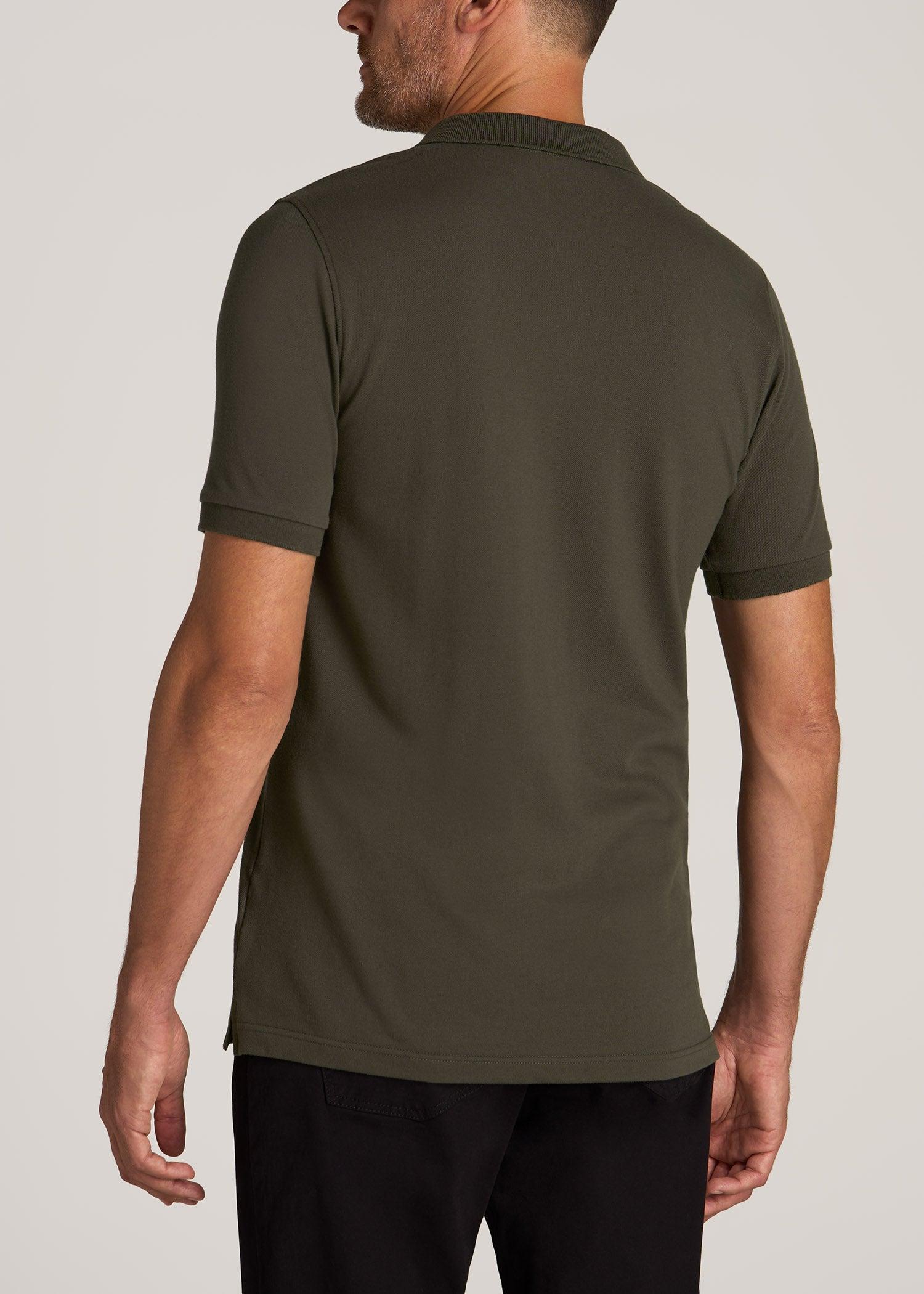 Men's Tall Classic Polo with Embroidered Logo in Cherry Brown Product Image