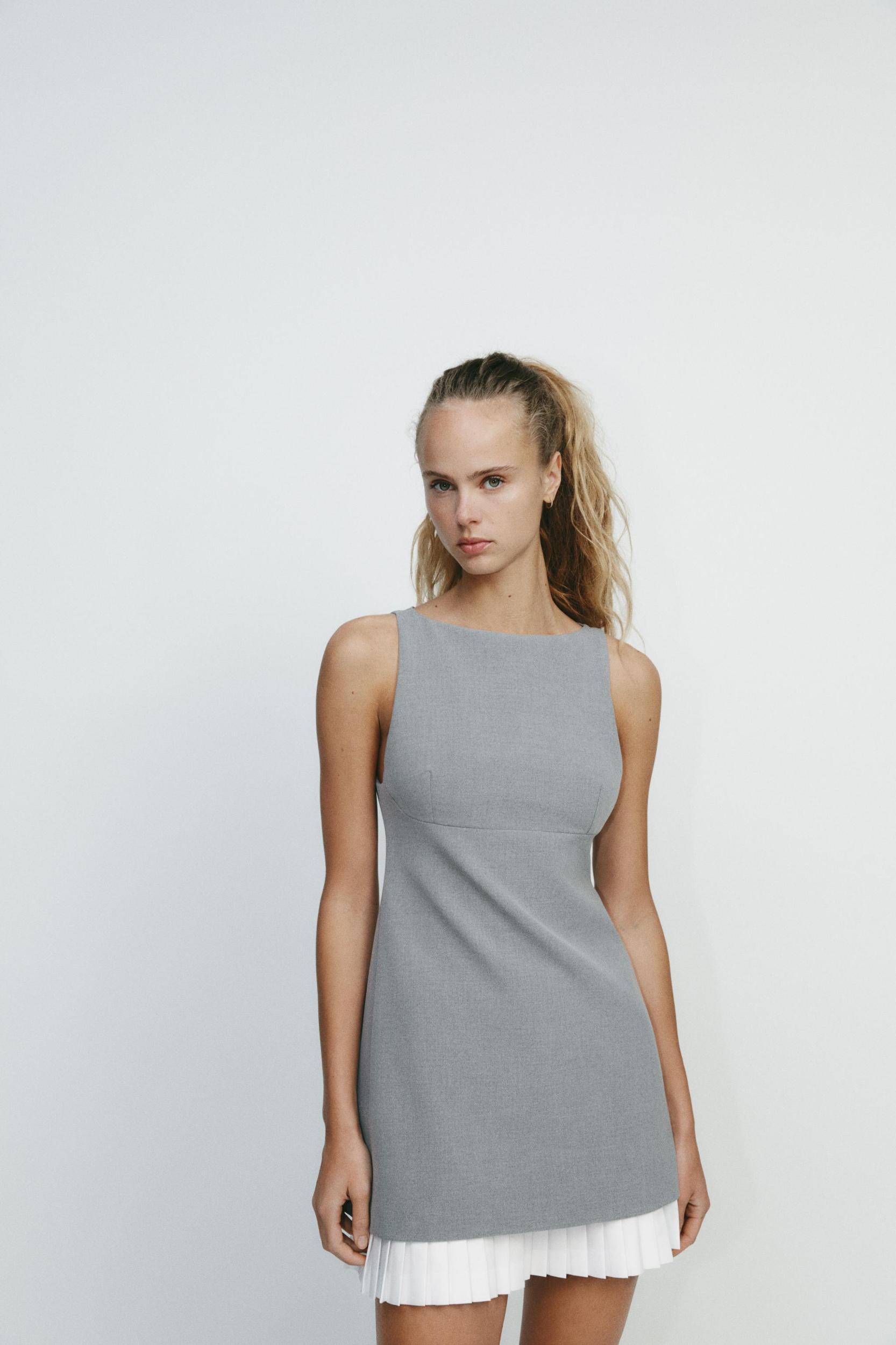 COMBINATION SHORT POPLIN DRESS Product Image