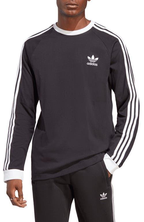 adidas Originals Mens adidas Originals Adicolor Classics 3-Stripes Long Sleeve T-Shirt - Mens Black Product Image