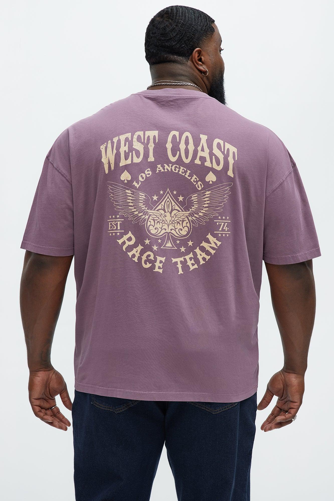 West Coast Race Team Oversized Short Sleeve Tee - Purple Product Image