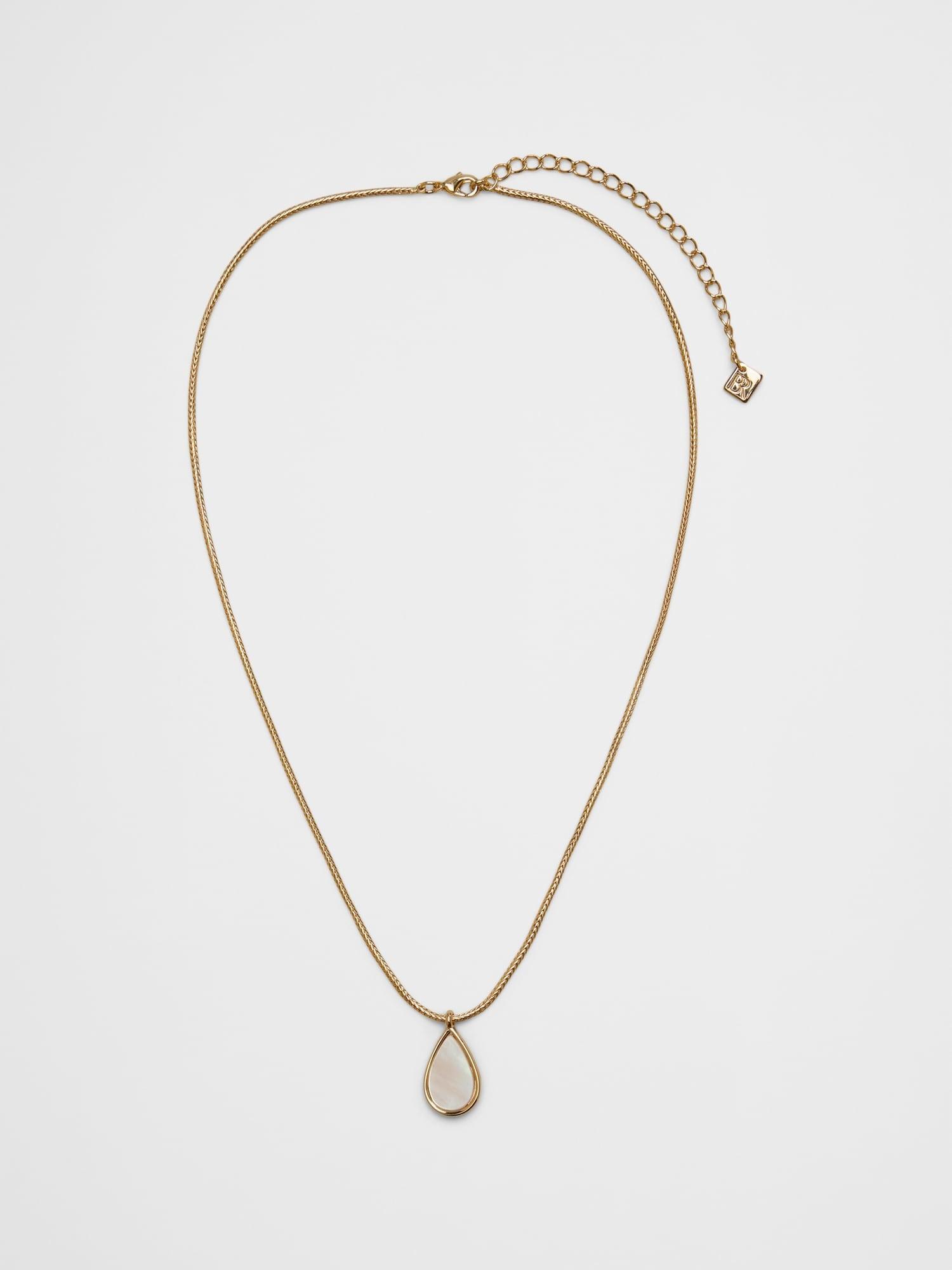 Mother of Pearl Teardrop Necklace Product Image