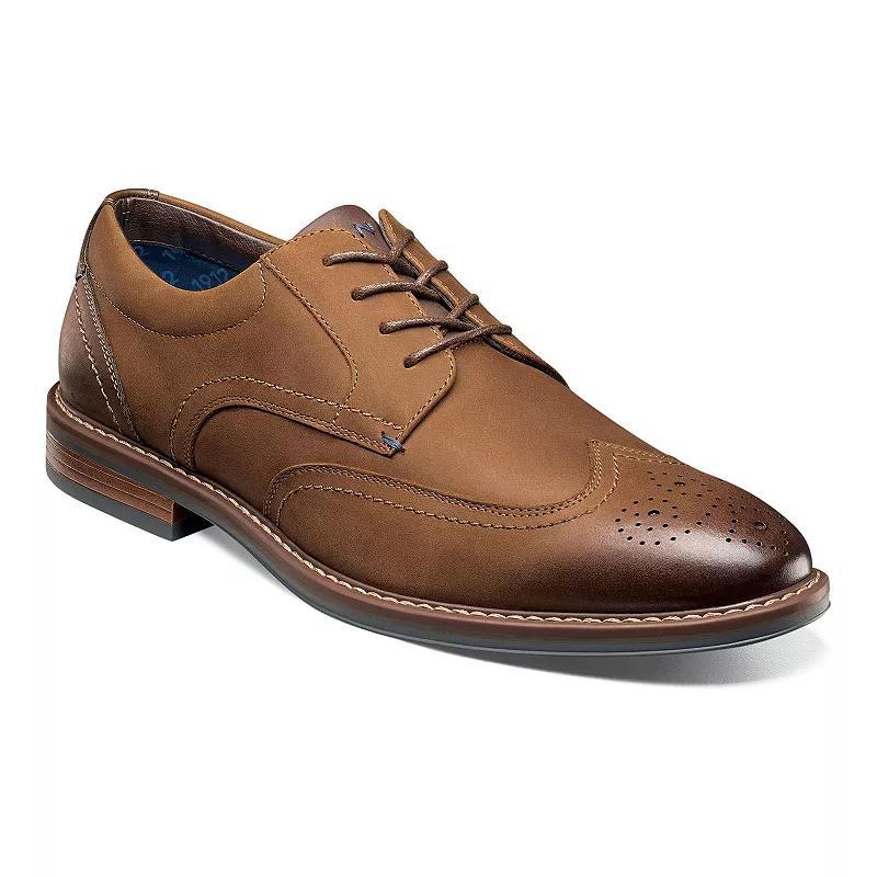 Nunn Bush Centro Flex Mens Wingtip Toe Oxford Dress Shoes Red Product Image