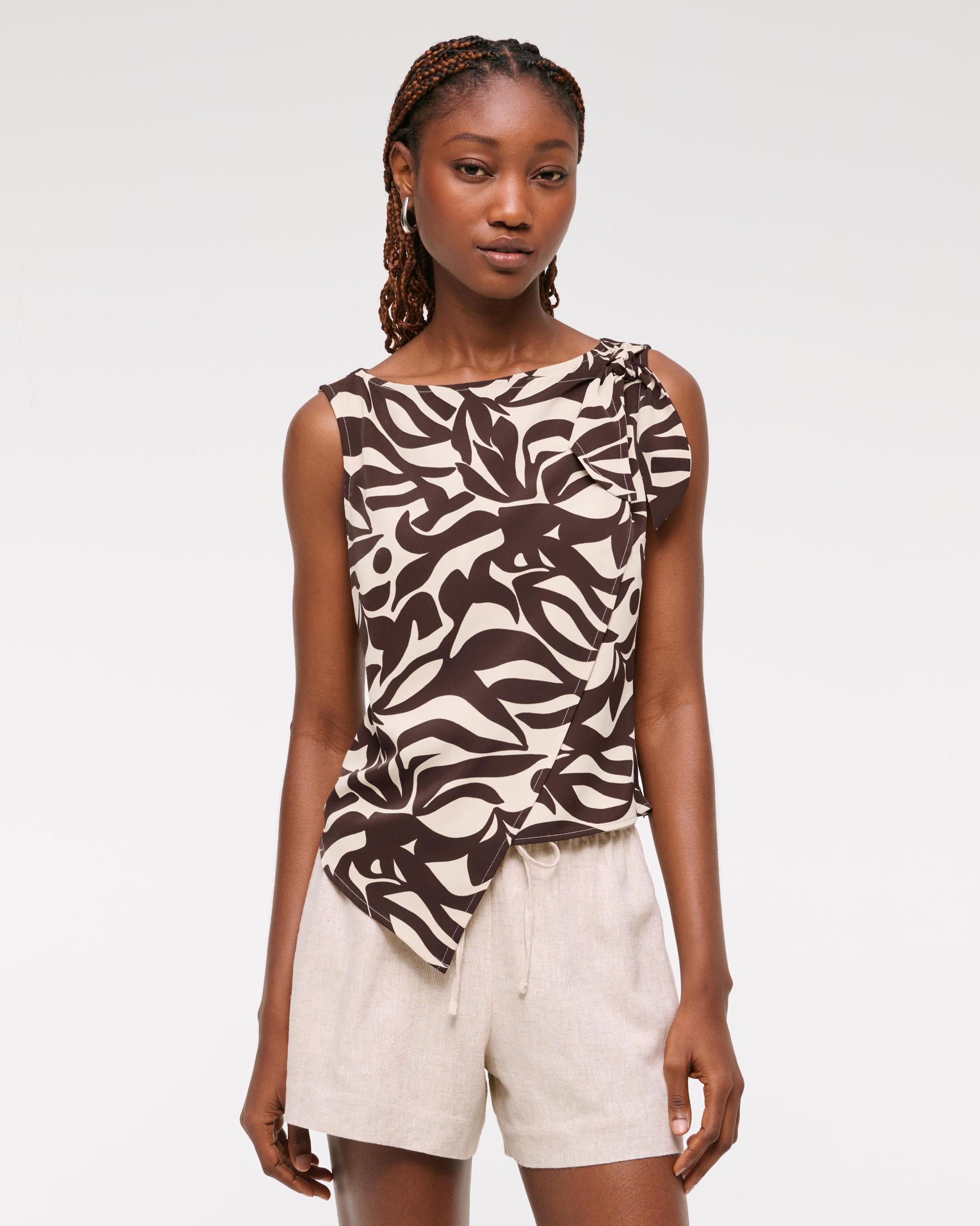 Knotted Scarf Top Product Image