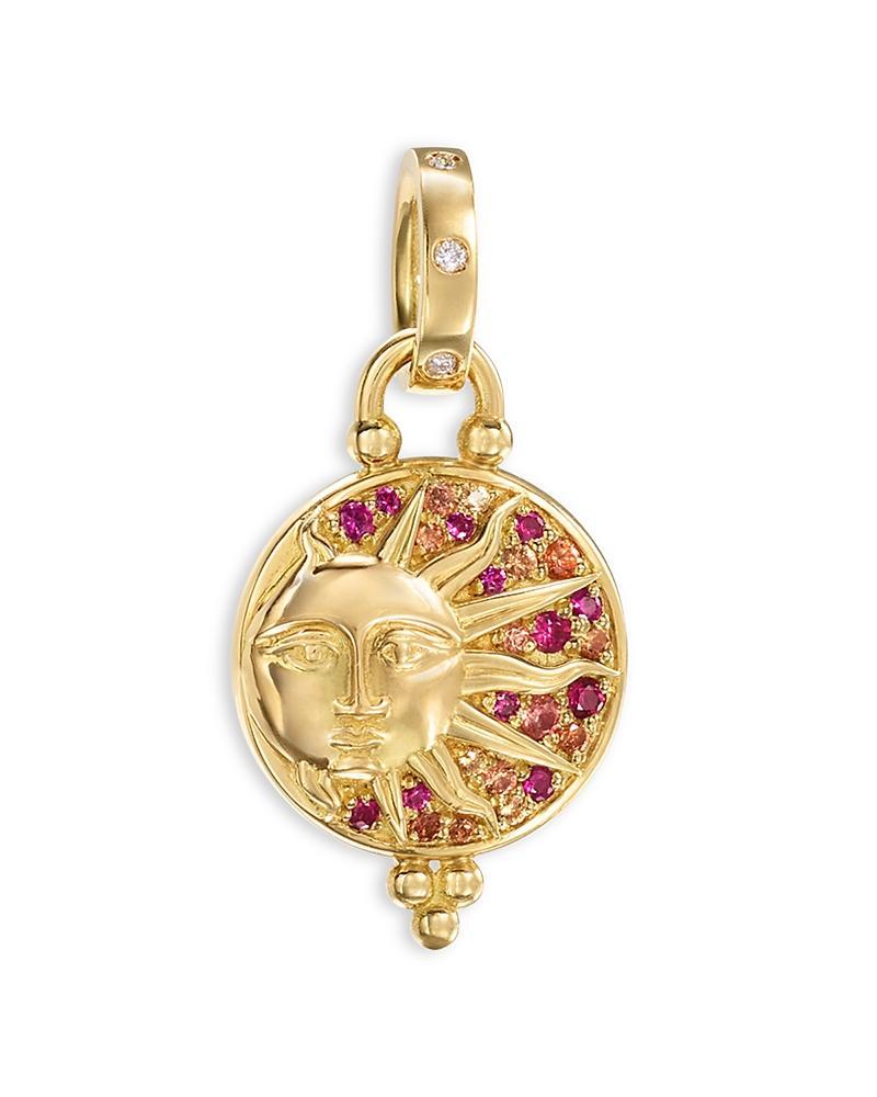 Temple St. Clair 18K Yellow Gold Ruby, Orange Sapphire & Diamond Eclipse Pendant Product Image