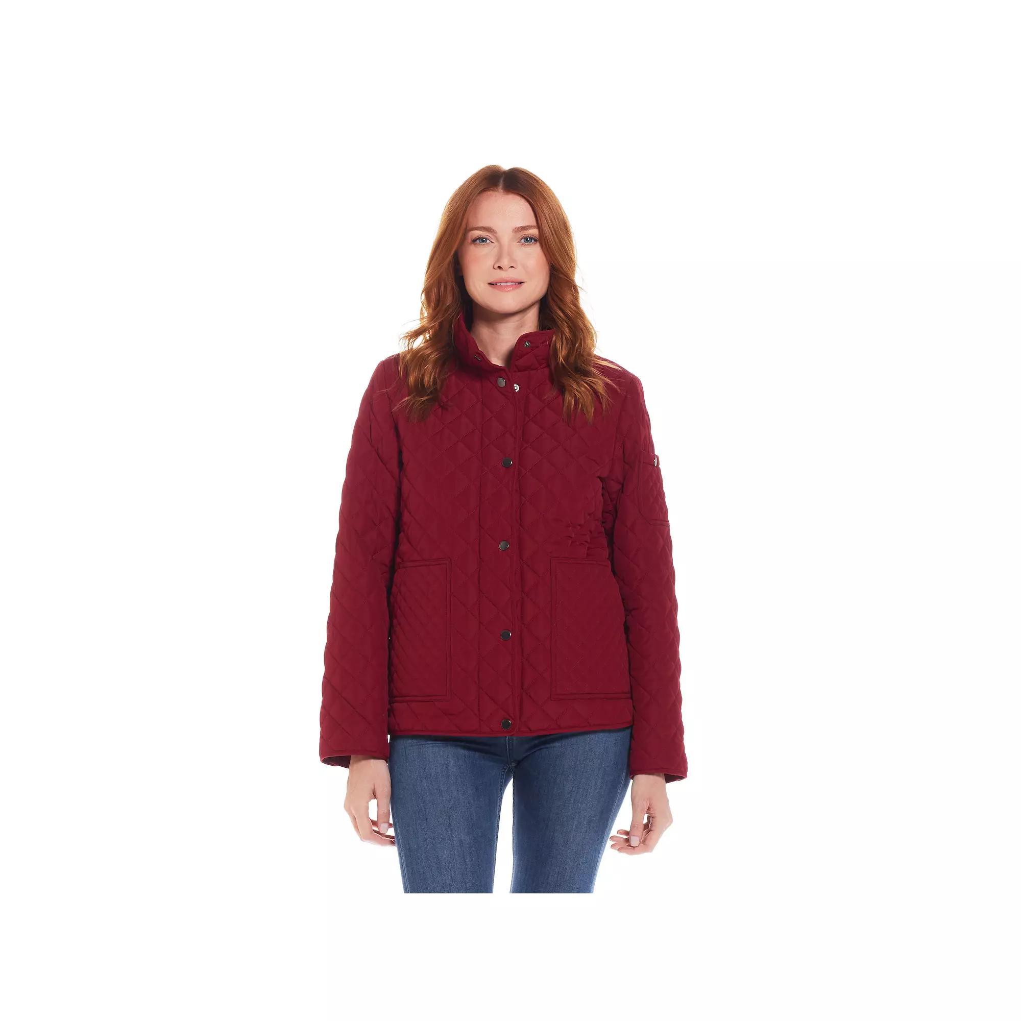 Womens Weathercast Mixed Diamond Quilted Modern Barn Jacket Product Image