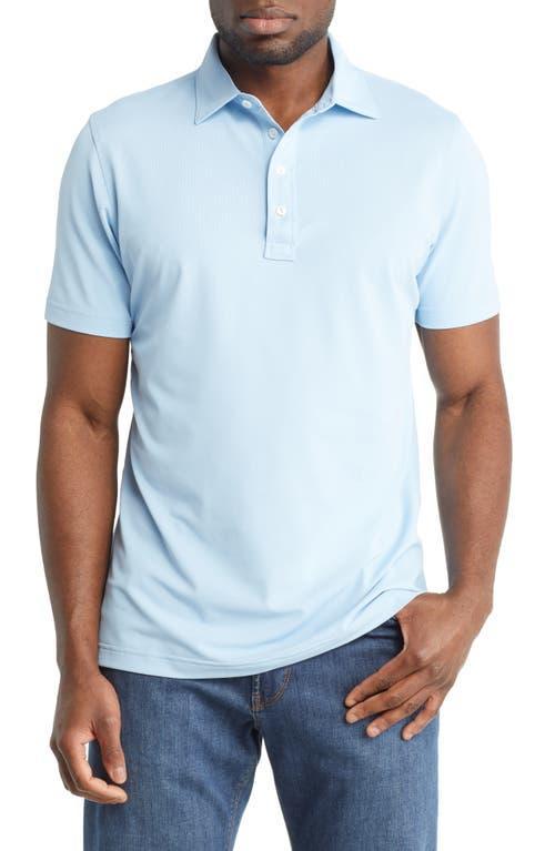 Peter Millar Mens Soul Performance Mesh Polo | Color: Blue Frost | Size: XXL Product Image