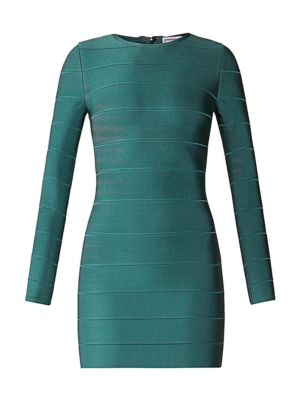 Herve Leger Long-Sleeve Mini Sheath Dress Product Image