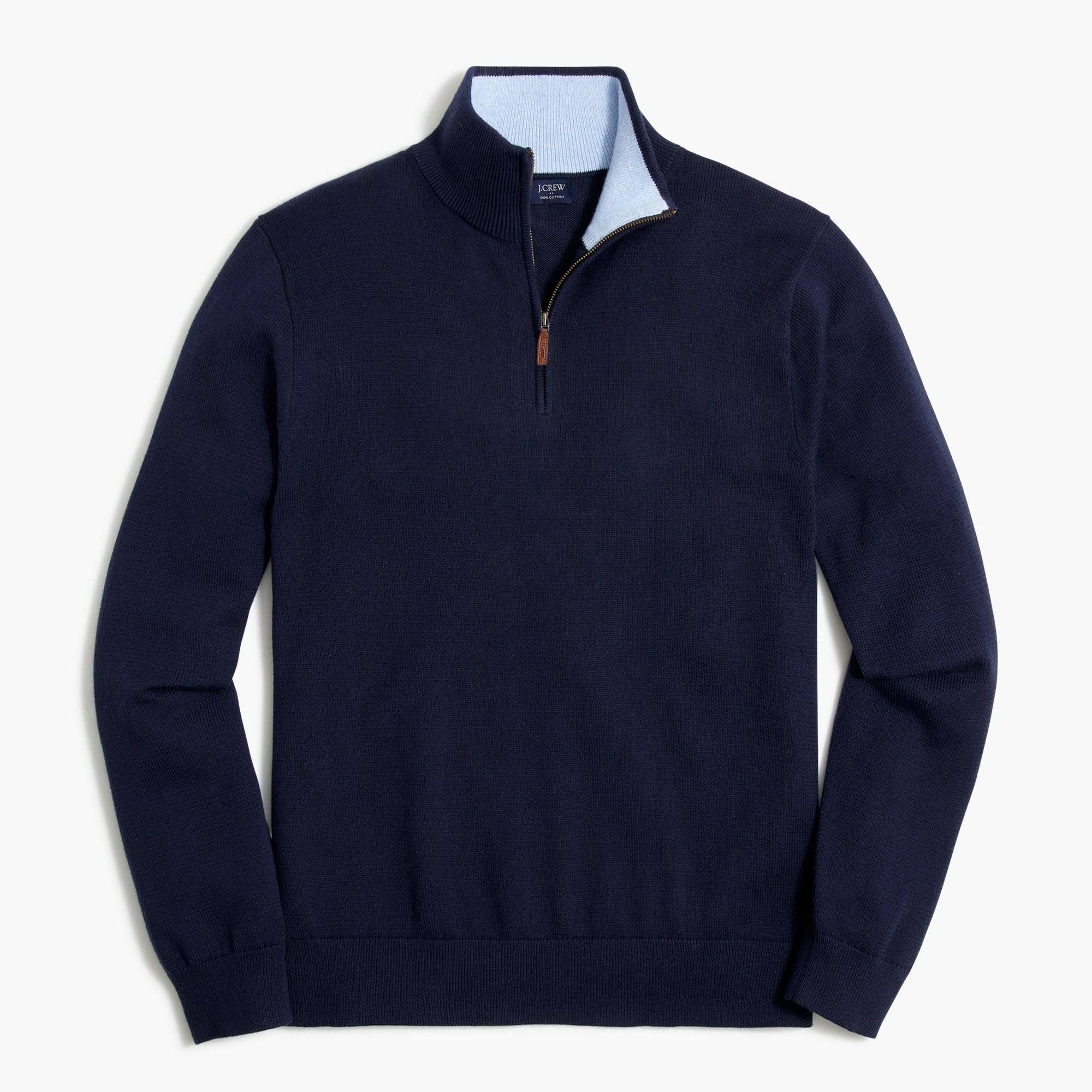 Cotton half-zip sweater Product Image