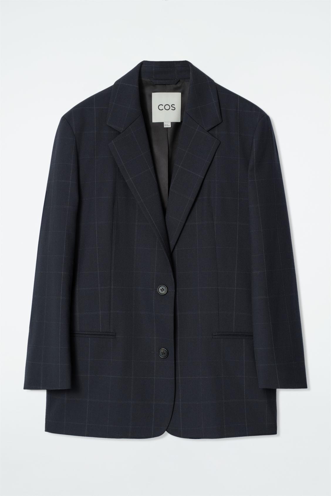 OVERSIZED WINDOWPANE-CHECK BLAZER Product Image