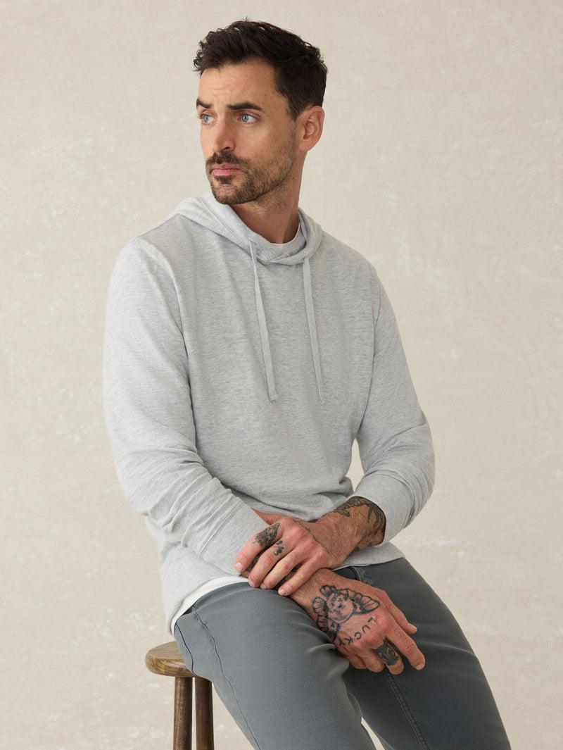 Sunwashed Slub Hoodie - Light Grey Heather Product Image