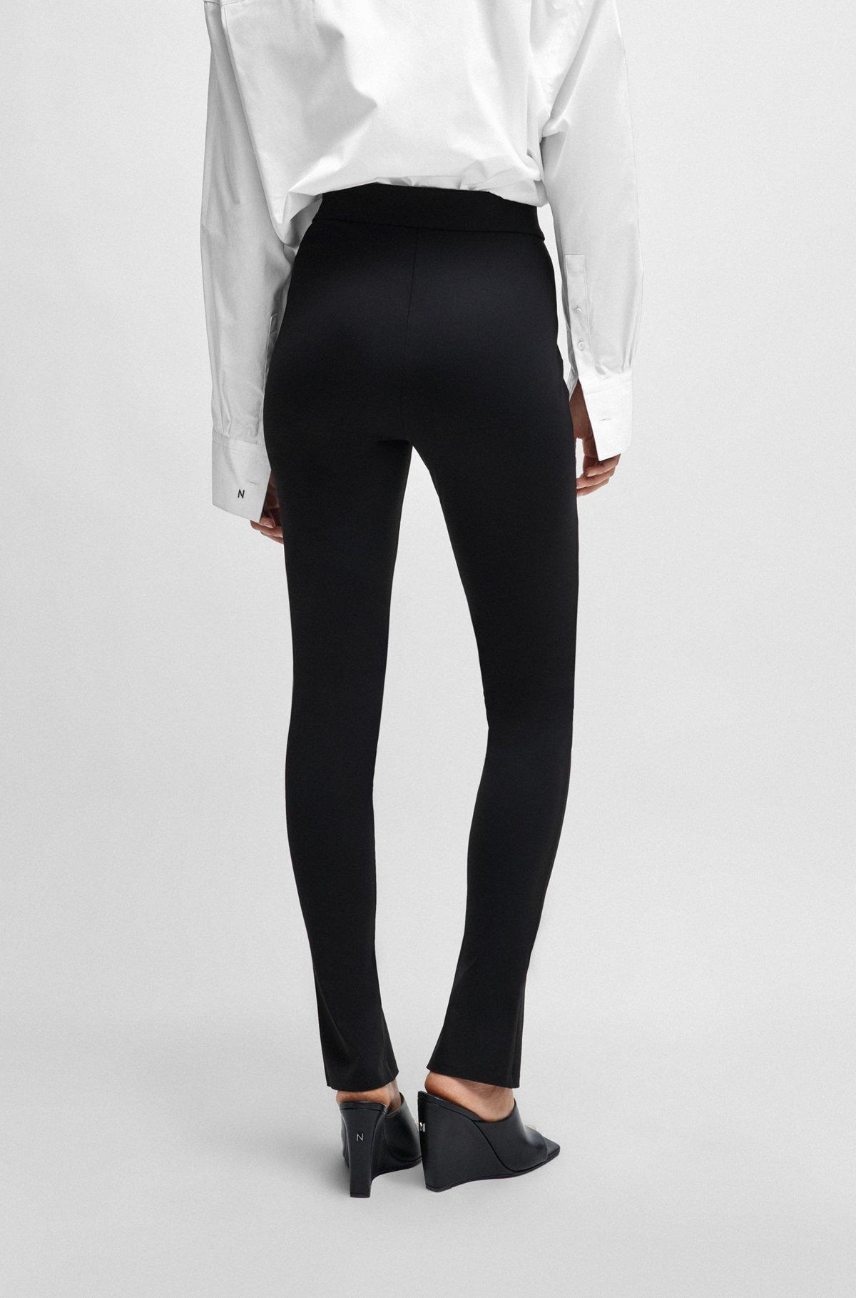 NAOMI x BOSS leggings in stretch jersey with zip hems Product Image