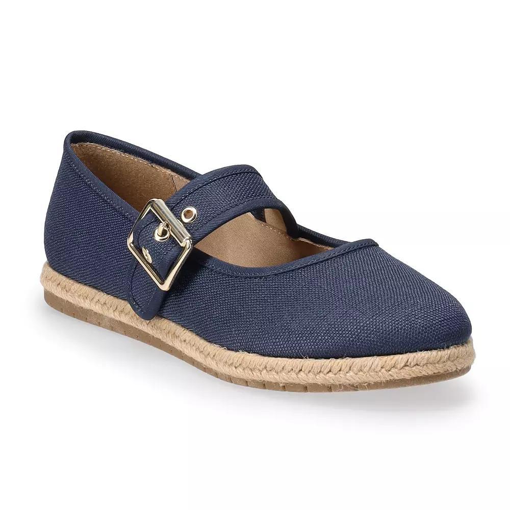 LC Lauren Conrad Holland Women's Espadrille Mary Jane Flats, Size: 6, Dkblue Product Image