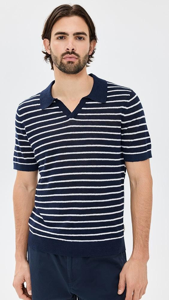 Onia Linen Johnny Collar Polo Sweater | Shopbop Product Image