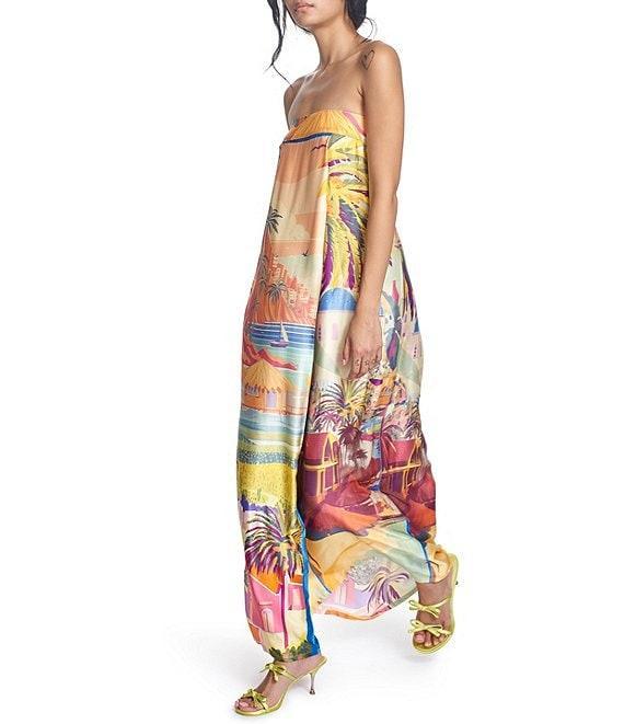 COREY LYNN CALTER Thalis Printed Strapless Sleeveless Maxi Dress Product Image