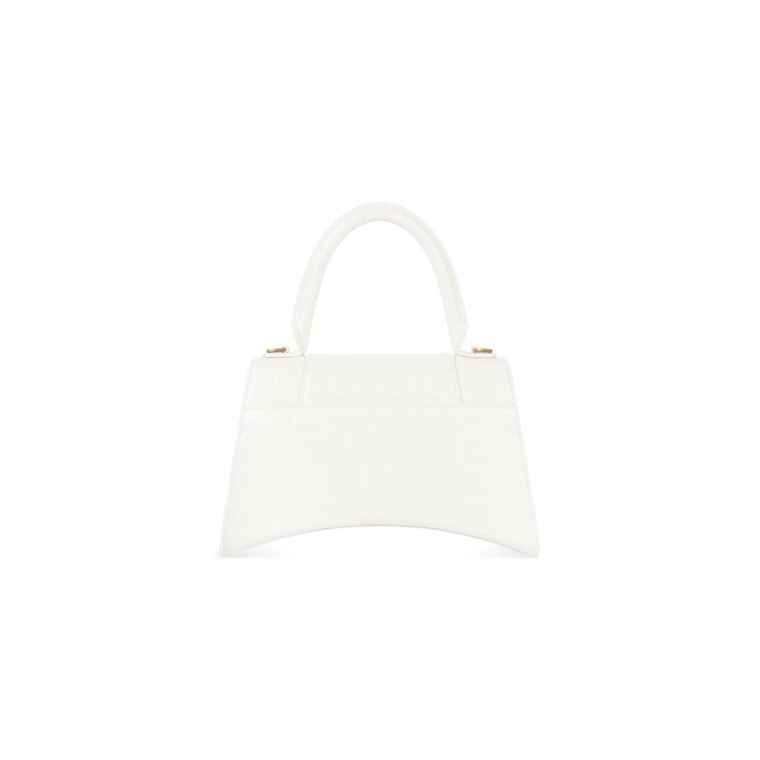 Women's Hourglass Handbag Small in White Product Image