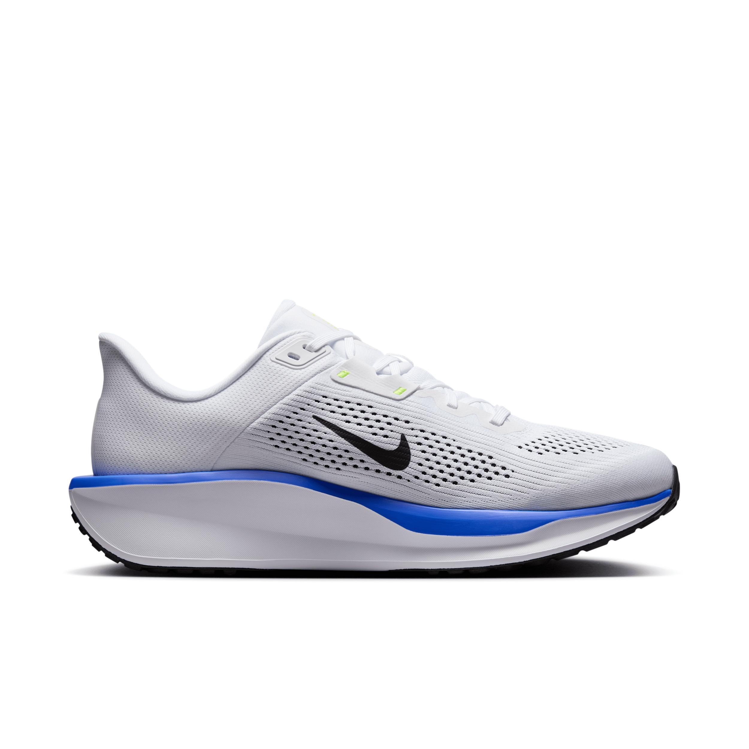 Nike Quest 6 Men's Road Running Shoes, Size: 9.5, White Black Royal Product Image