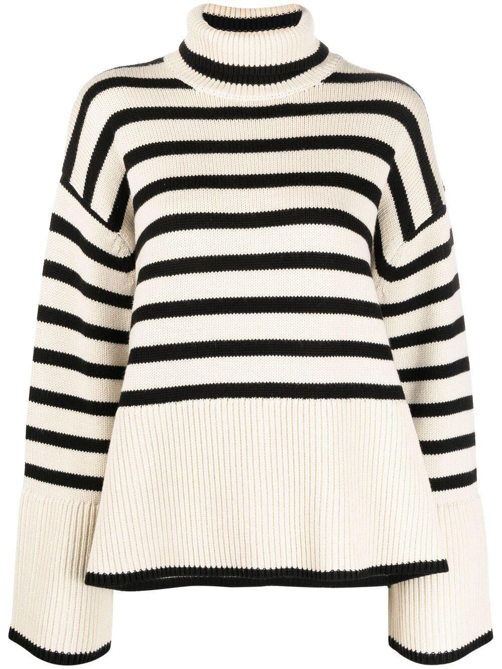 striped roll neck jumper Product Image