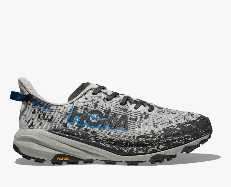 HOKA Men's Speedgoat 6 GTX Shoes in Stardust/Outer Orbit, Size 10 Product Image