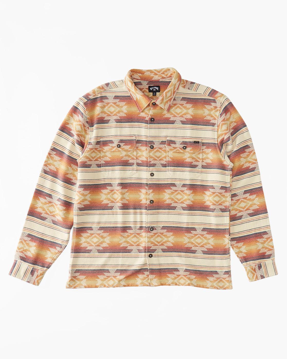 Offshore Jacquard Flannel Long Sleeve Shirt - Gold Male Product Image