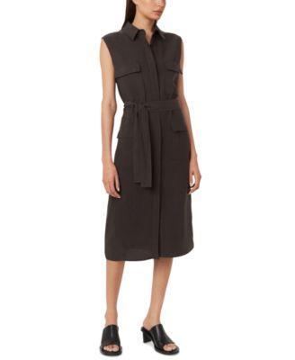 Frank And Oak Womens Sleeveless Utility Shirtdress Product Image