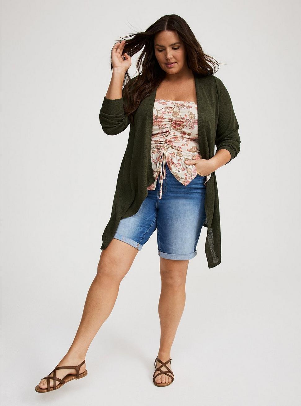 Drape Front Hacci Cardigan Product Image