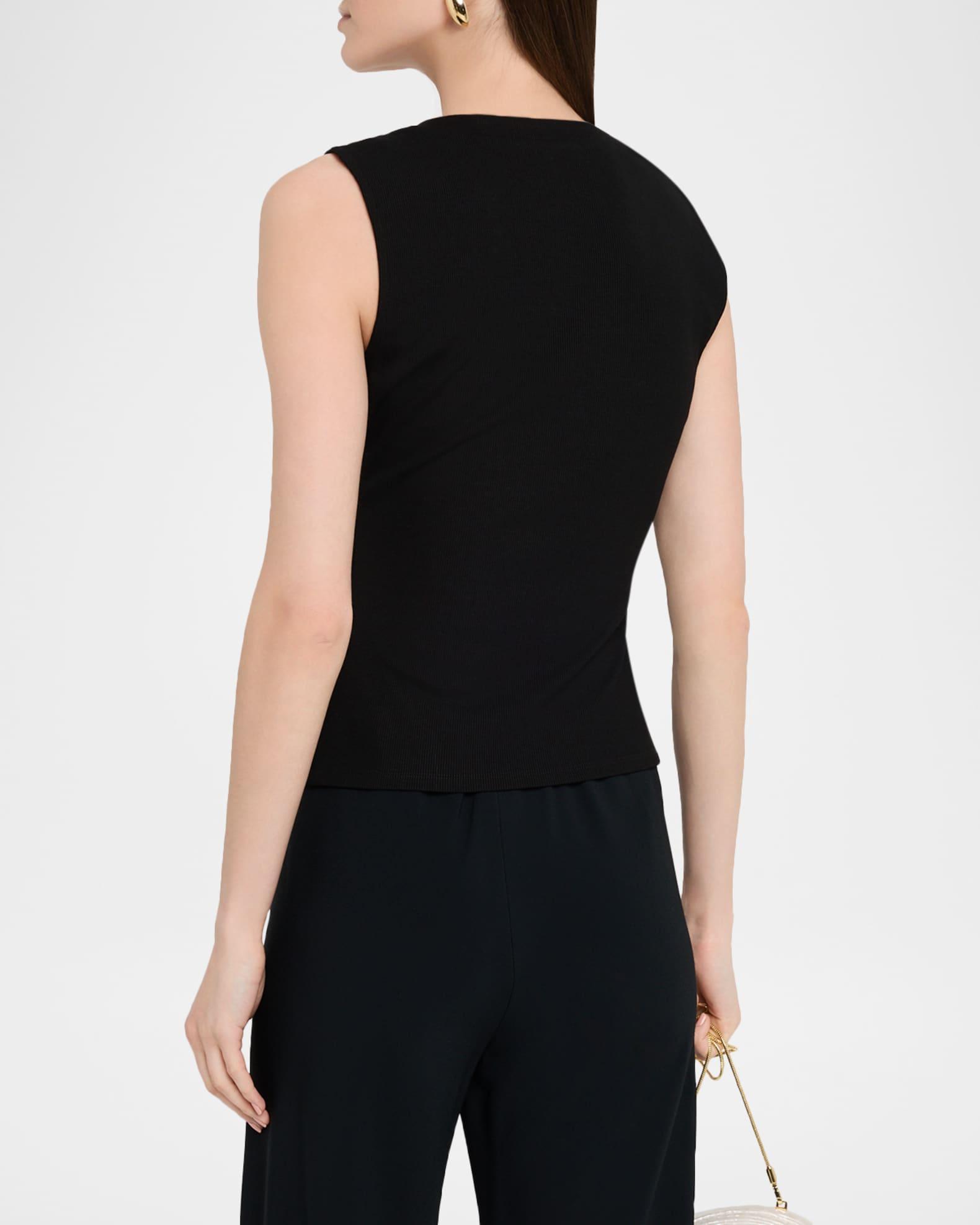 Zoelle Ribbed Button Tank Top  Product Image