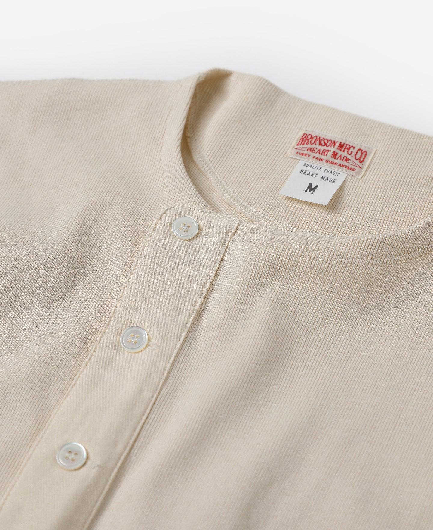 14 oz Side Closing Henley Shirt - Apricot Product Image