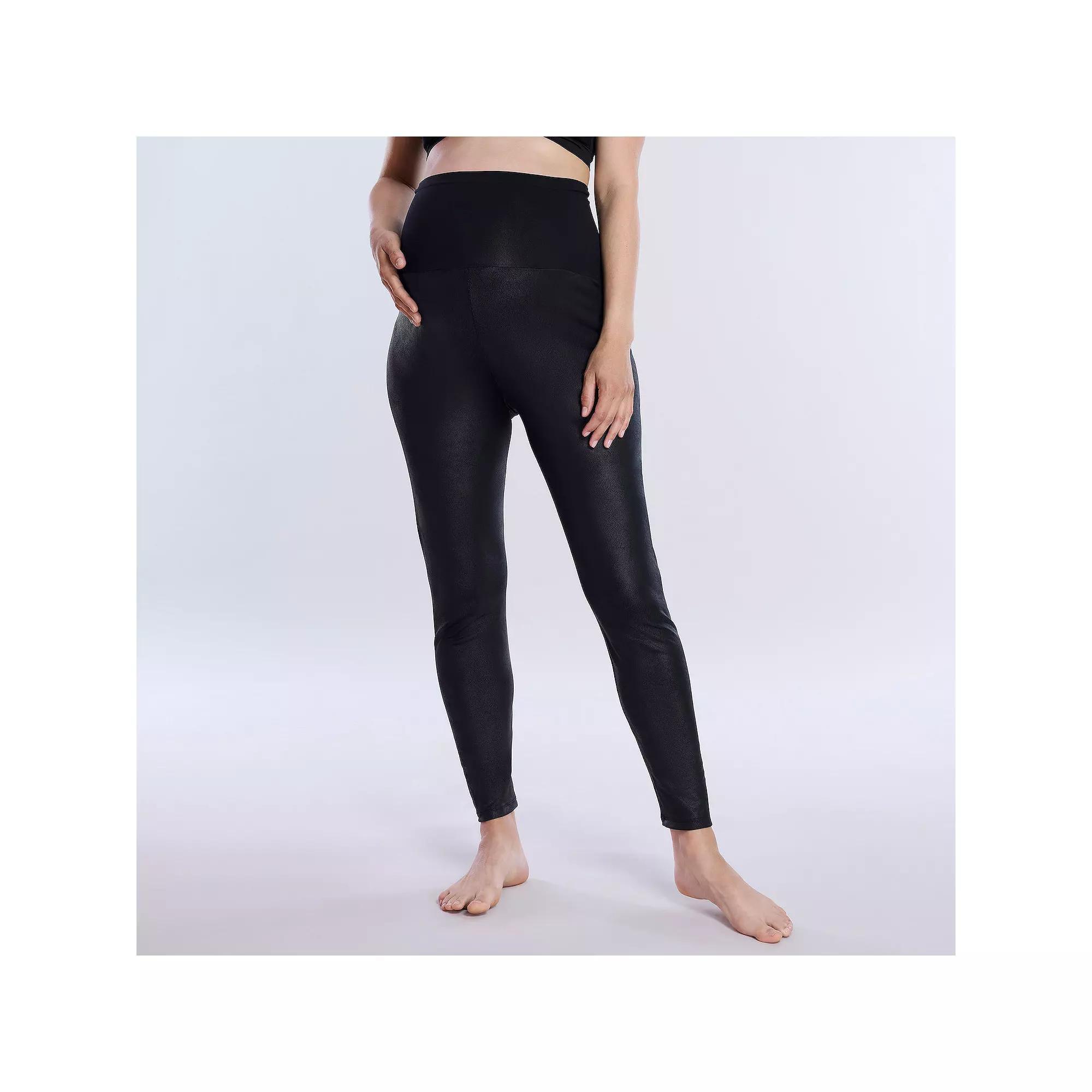 Maternity Motherhood Essential Pleather Leggings, Womens Product Image