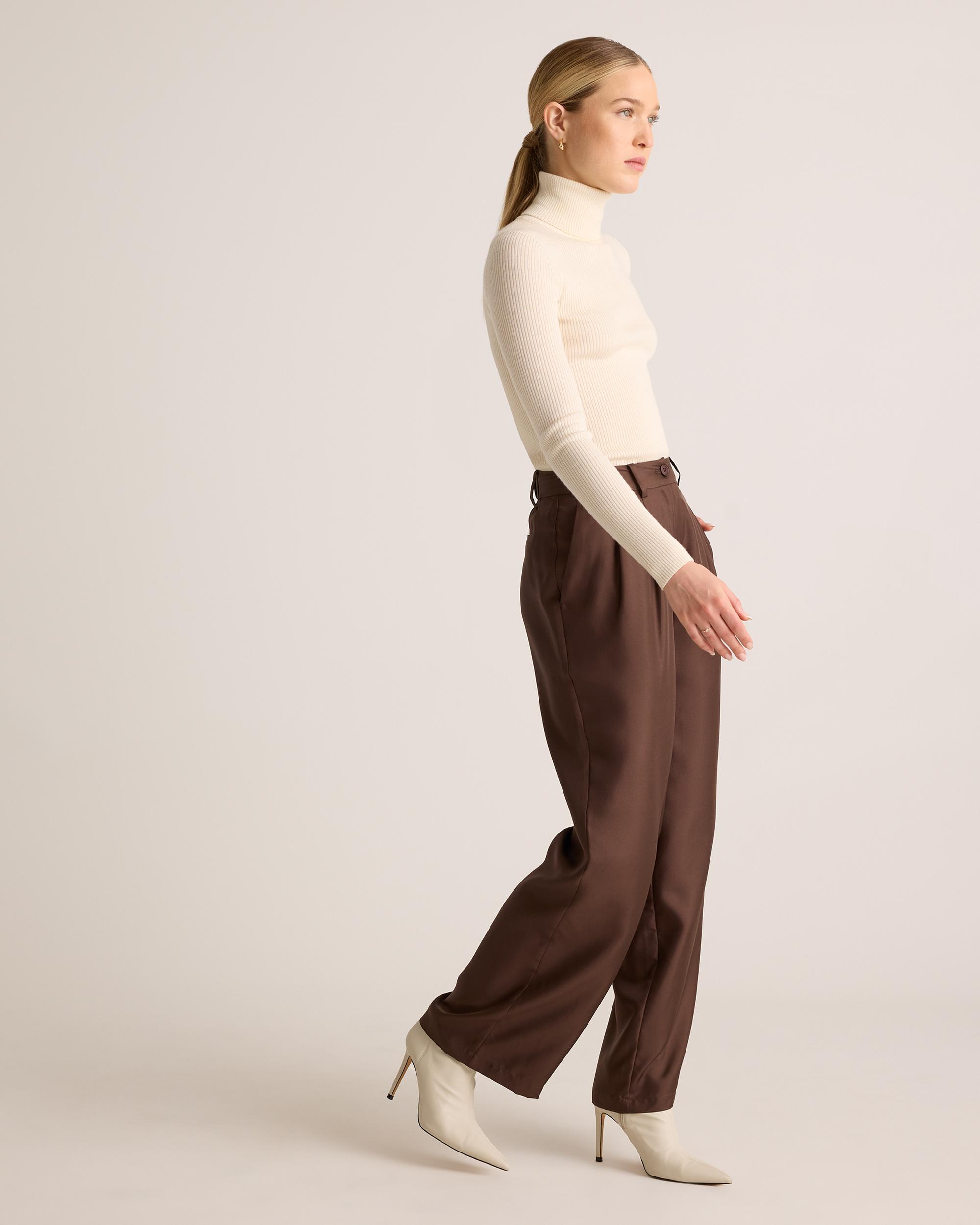 Quince | Women's 100% Silk Twill Trouser Cotton-Silk Product Image
