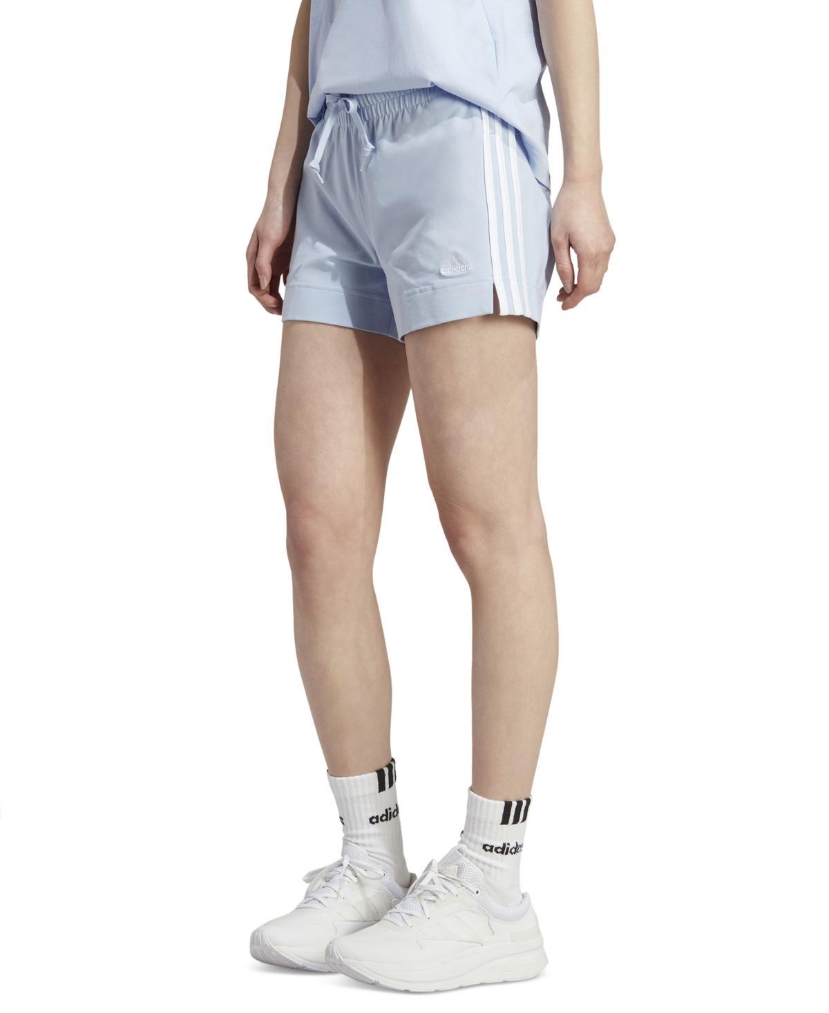 adidas Essentials Slim 3-Stripes Shorts (Pulse Magenta) Women's Shorts Product Image