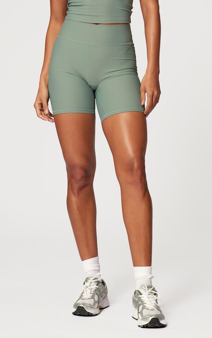 Sea Green Active Rib Gym Shorts Product Image