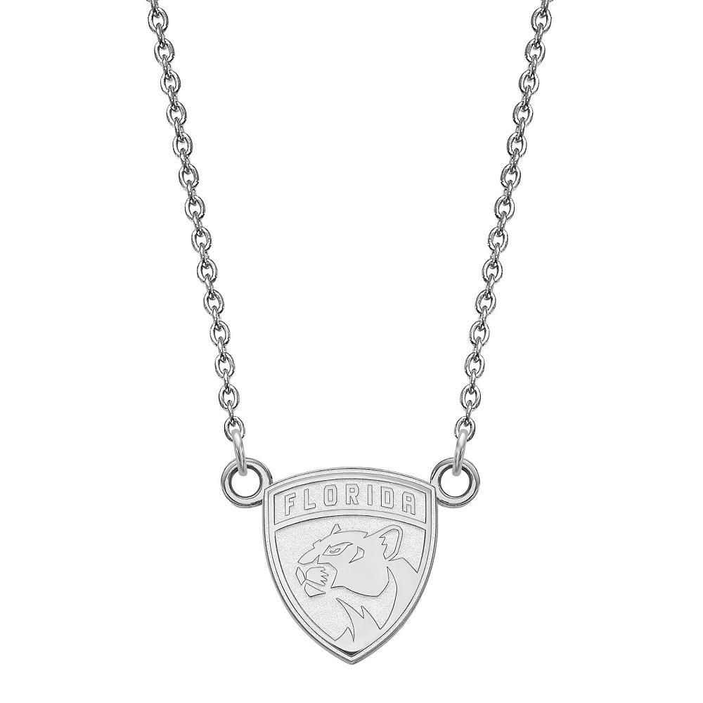 LogoArt Florida Panthers Sterling Silver Small Logo Pendant Necklace, Women's, Size: 18" Product Image