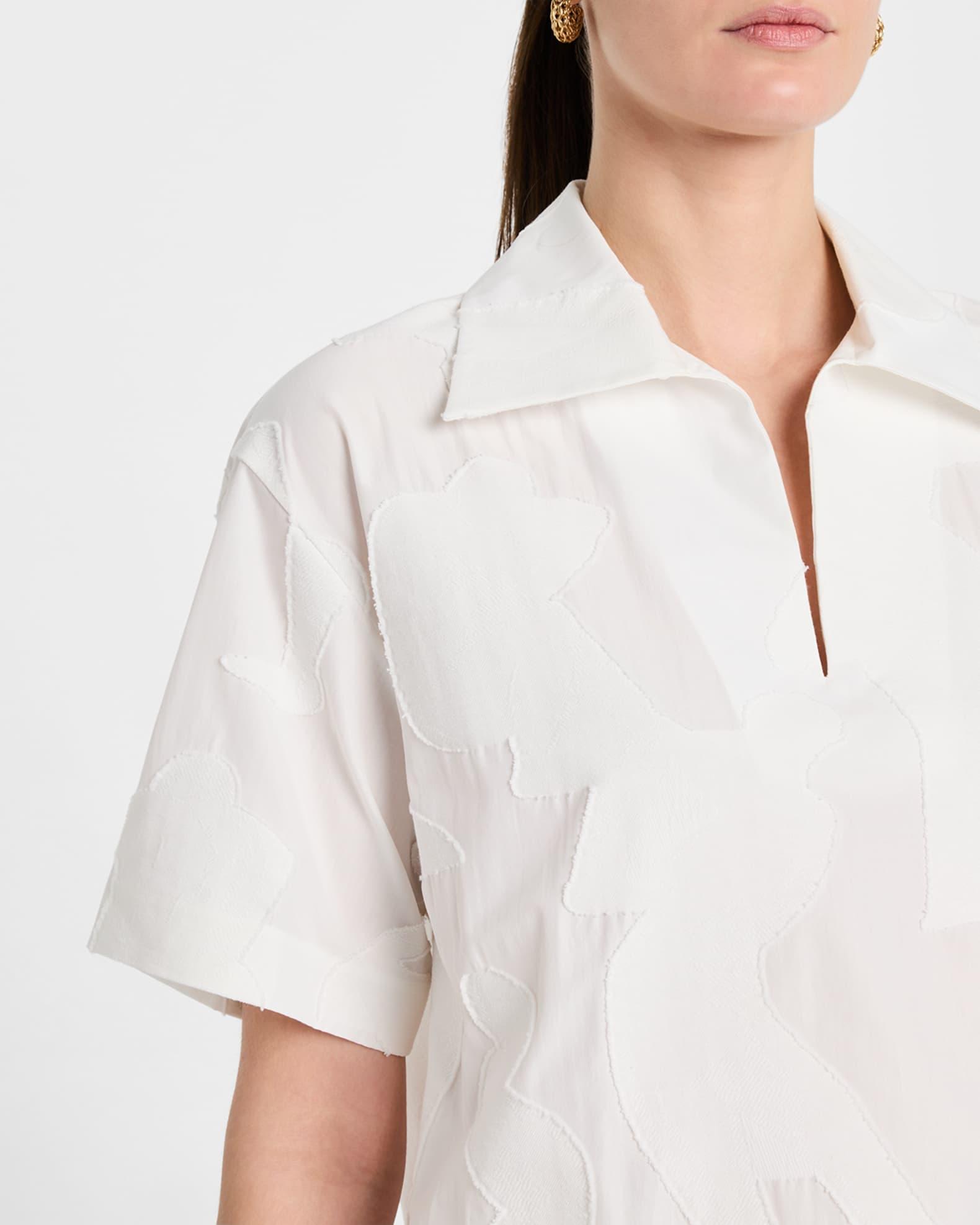 Cropped Burnout Boxy Blouse Product Image
