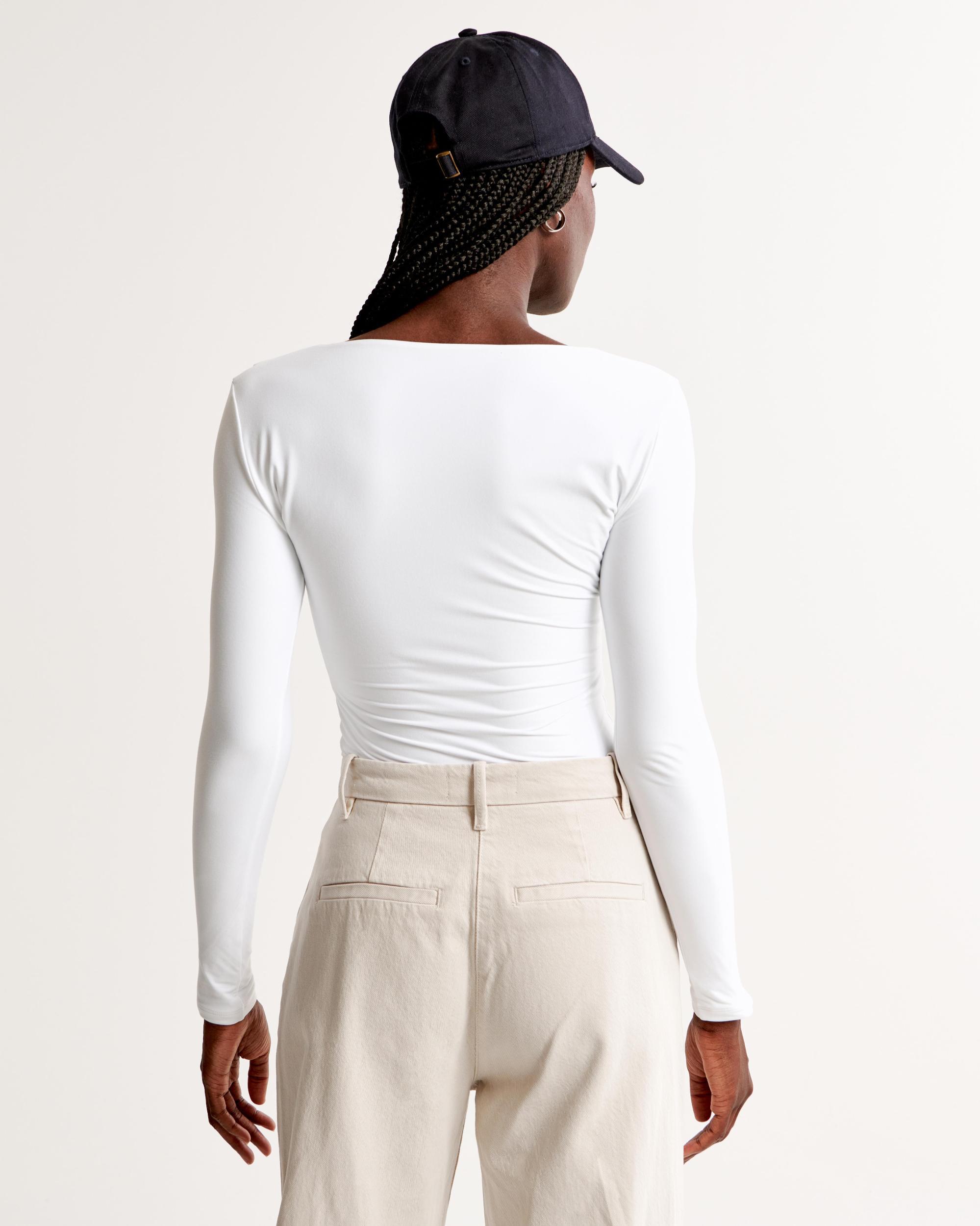 Soft Matte Seamless Long-Sleeve Tuckable Squareneck Top Product Image