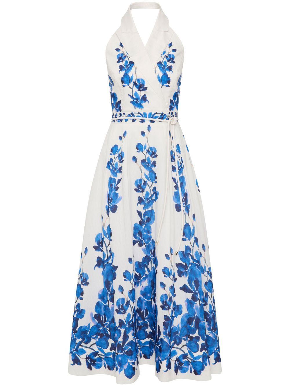 floral-motif midi dress Product Image
