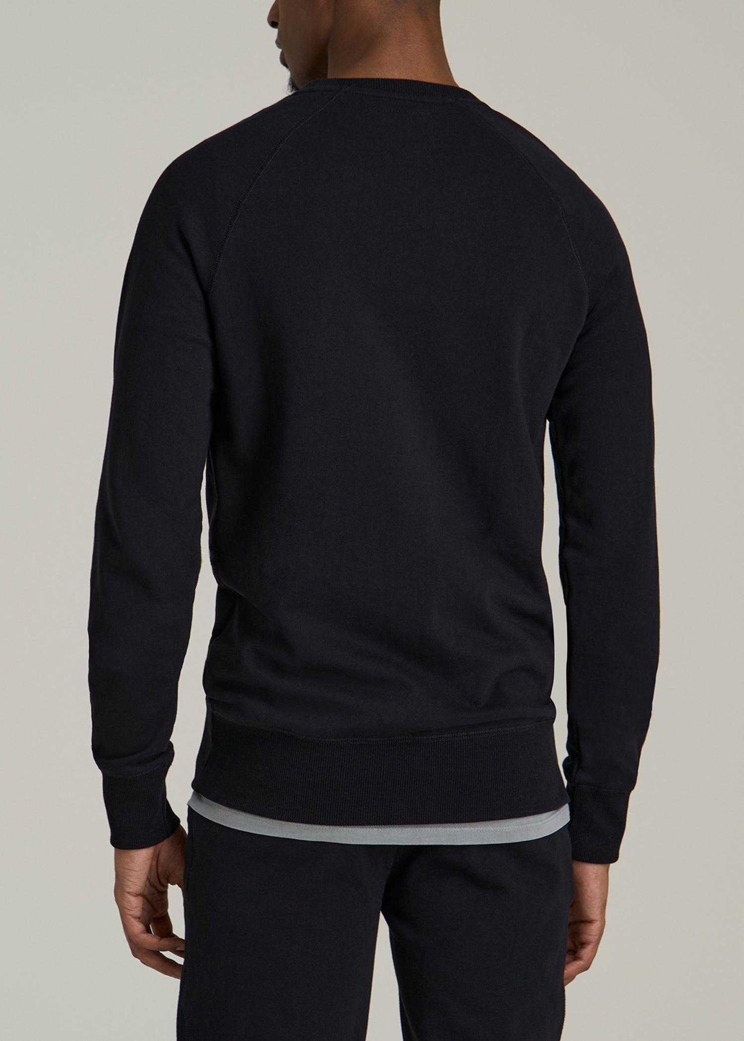 Wearever 2.0 French Terry Crewneck Sweatshirt for Tall Men in Black Product Image