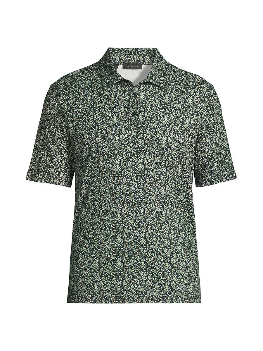 Mens Leaf Print Cotton Shirt Product Image