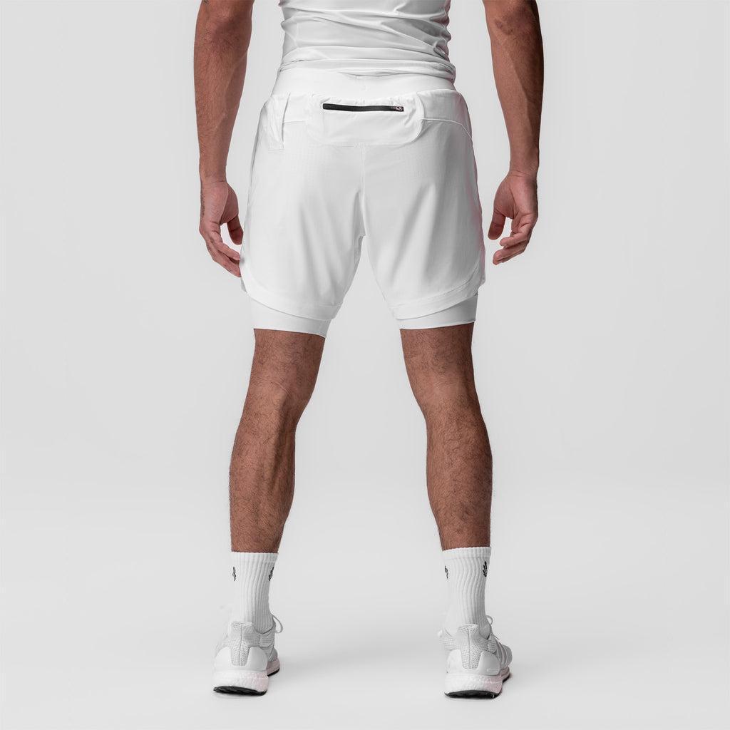 0866. Tetra-Lite® 7" Liner Short - White "Cyber"/White Product Image