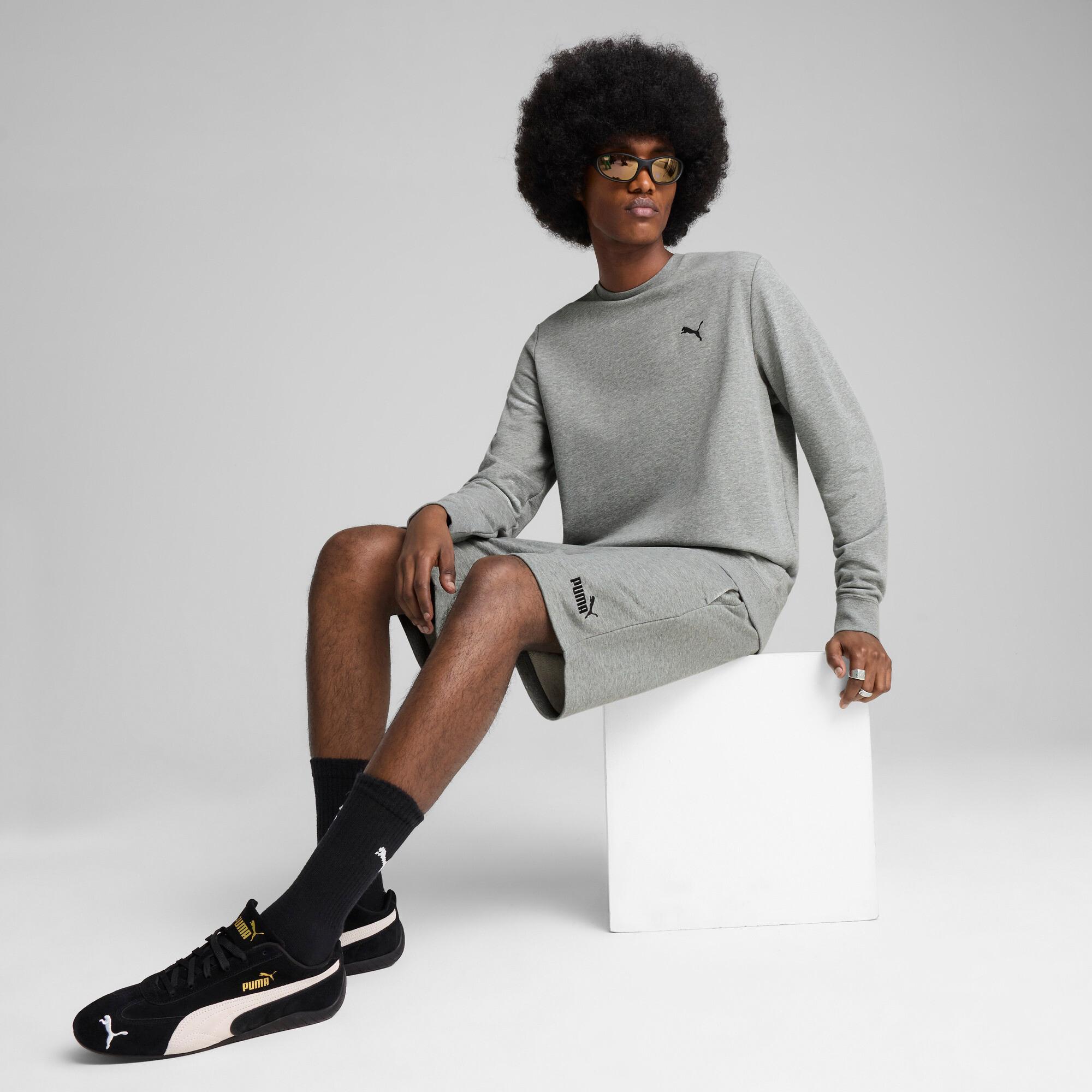 PUMA Essentials Men's Crew Neck Sweatshirt in Grey Product Image