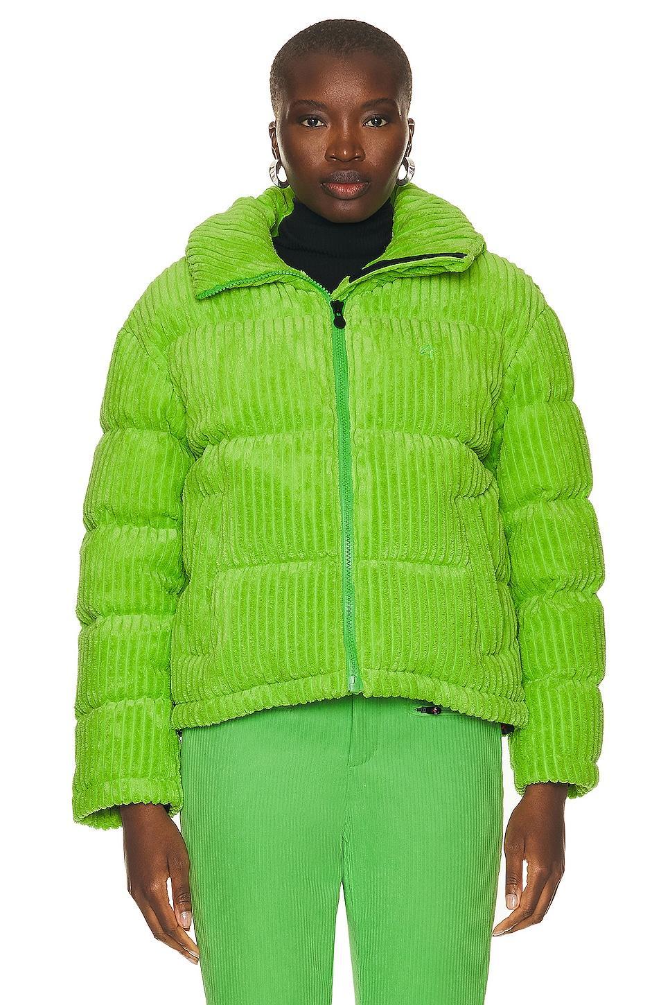 Perfect Moment Jumbo Cord Short Down Jacket in Green Product Image