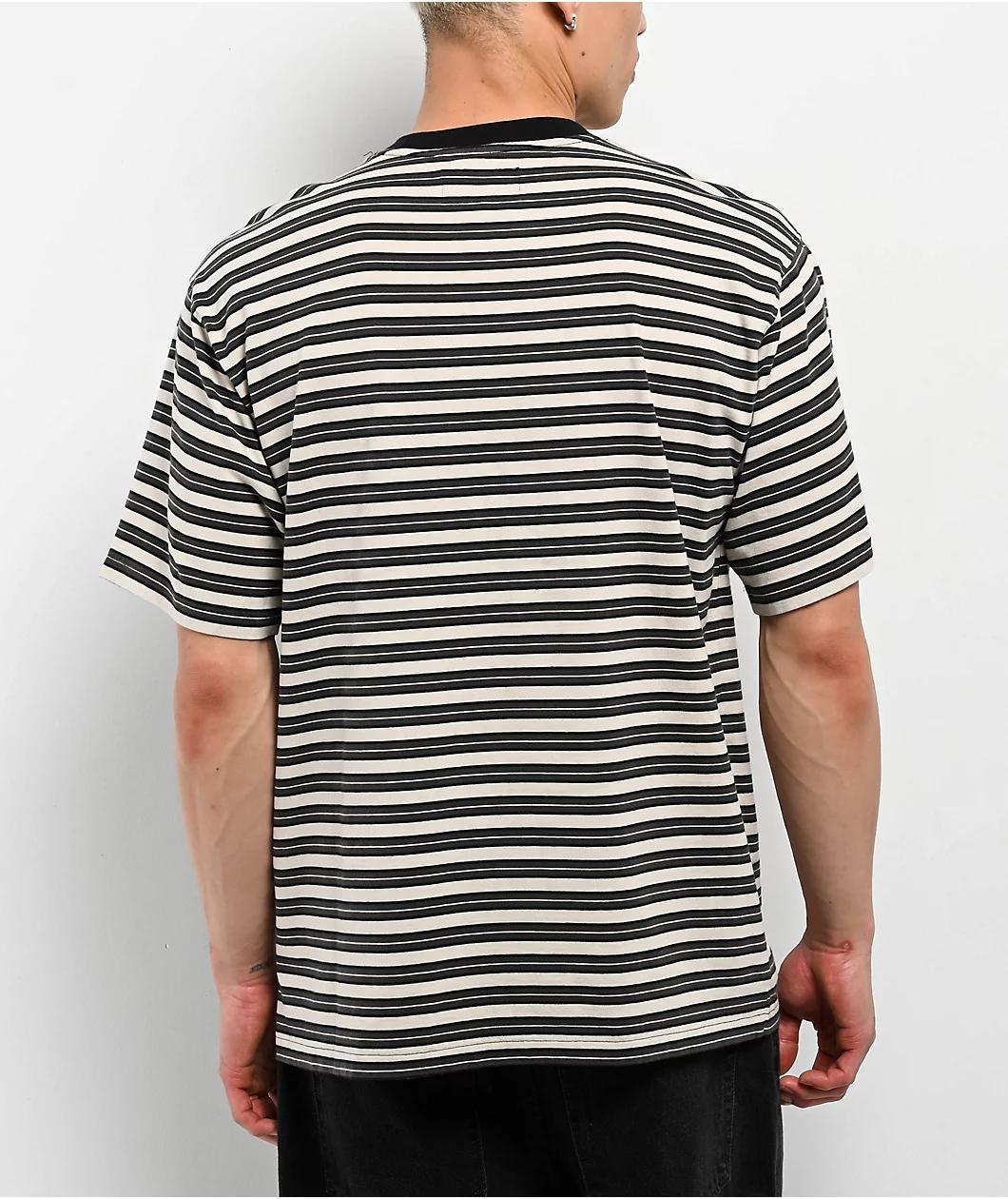 Welcome Concrete Stripe Natural Knit T-Shirt Product Image