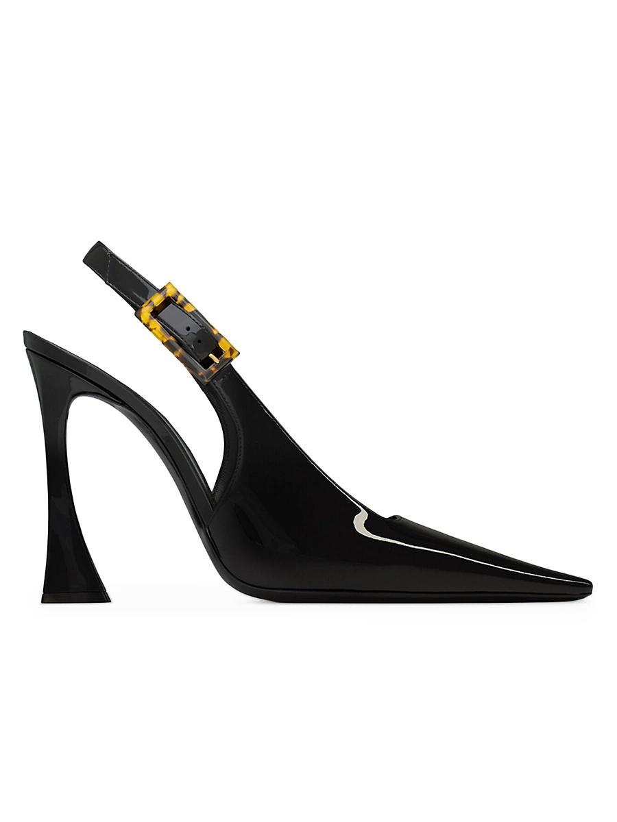 Saint Laurent Womens Dune Slingback Pumps In Patent Leather Product Image
