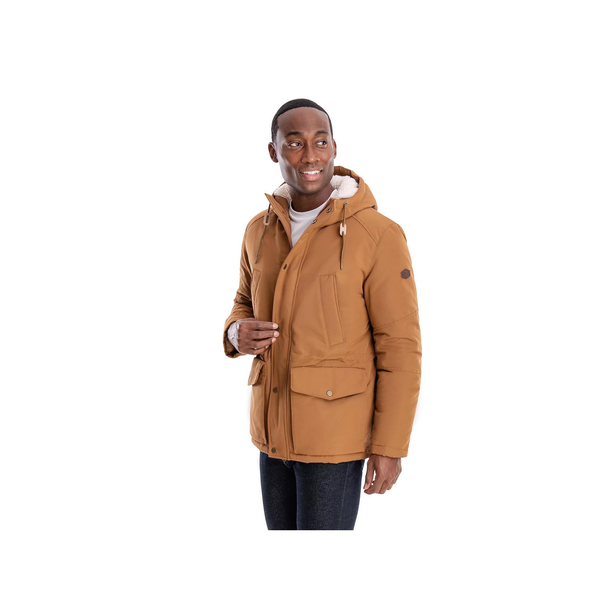 Mens London Fog Sherpa-Lined Hooded Parka Product Image