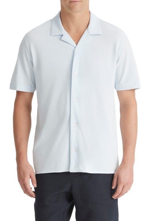 Mens Cotton Piqu Cabana Shirt, Optic White, Size L Vince Product Image