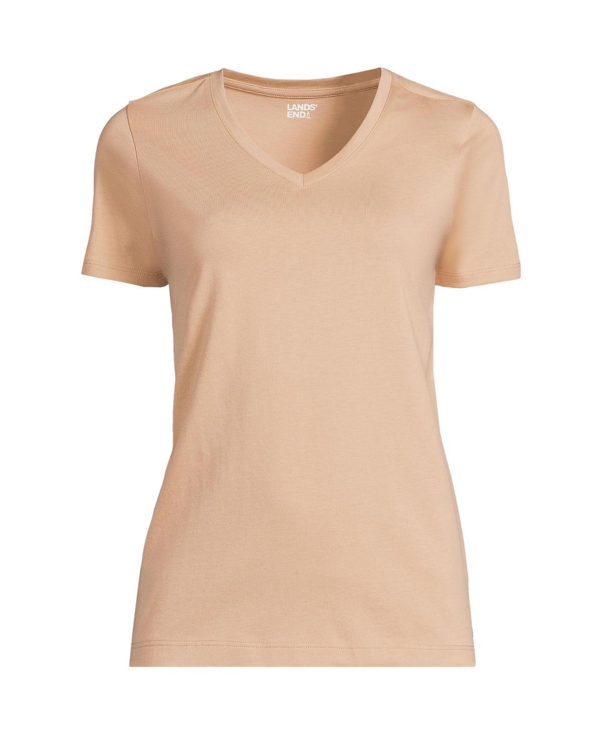 Womens Lands End Relaxed-Fit Supima Cotton V-Neck Tee Product Image